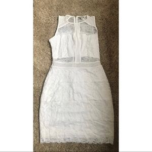 Guess bride bachelorette mesh cutout dress 5 white